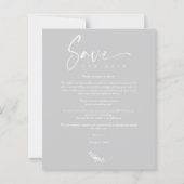 Papier Budget Grey Trendy Branches Wedding 3 Photos (Dos)