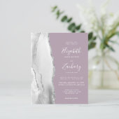 Papier Budget Grey White Argent Agate Mauve Mariage (Debout devant)