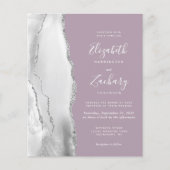 Papier Budget Grey White Argent Agate Mauve Mariage (Devant)