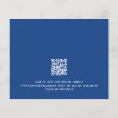 Papier Budget Grosse typographie Mariage bleu Enregistrer (Dos)