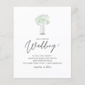 Papier BUDGET Gypsophila Babys Faire-part de mariage du s (Devant)
