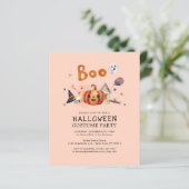 Papier Budget Halloween Costume Enfants Invitation de fêt (Debout devant)