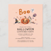 Papier Budget Halloween Costume Enfants Invitation de fêt (Devant)