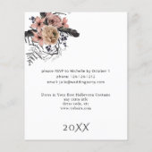 Papier Budget Halloween Couronne rose Black Floral Party  (Dos)