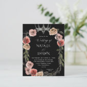 Papier Budget Halloween Couronne rose noir Mariage floral (Debout devant)