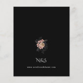 Papier Budget Halloween Couronne rose noir Mariage floral (Dos)