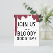 Papier BUDGET Halloween fête sanglante Bonne heure (Debout devant)