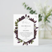 Papier Budget Halloween Mariage floral pourpre - SM (Debout devant)