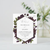 Papier Budget Halloween Mariage floral violet (Debout devant)