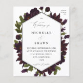 Papier Budget Halloween Mariage floral violet (Devant)