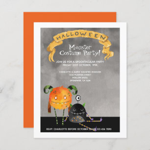 Papier BUDGET Halloween Party mauves monstres