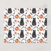 Papier BUDGET Halloween Spooktaculaire Chat noir sur le c (Dos)