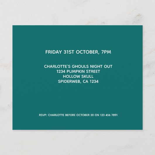 Papier BUDGET Halloween Spooktacular Ghouls Night Out (Dos)