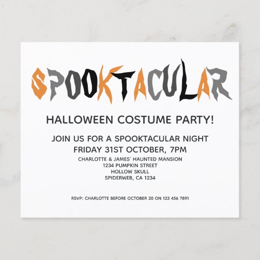 Papier BUDGET Halloween Spooktacular Parti trié (Devant)