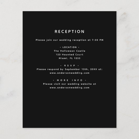 Papier Budget Halloween tout en un Mariage gothique (Dos)