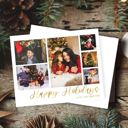 Papier Budget Happy Holidays Gold 6 Photo
