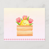 Papier Budget Hatching soon poule fille rose printemps bé (Dos)