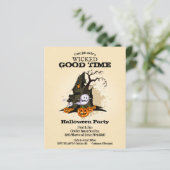 Papier Budget Haunted Maison Halloween Invitations (Debout devant)