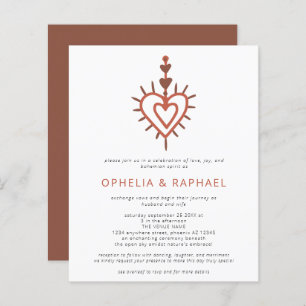 Papier Budget Heart Dreamcatcher Terracotta QR Mariage