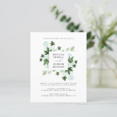 Papier BUDGET Hedera | Green Ivy Navy Mariage botanique (Debout devant)