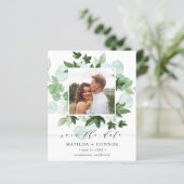 Papier BUDGET Hedera | mariage photo Green Ivy Navy (Debout devant)