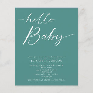 Papier Budget Hello Baby shower minimal genre neutre
