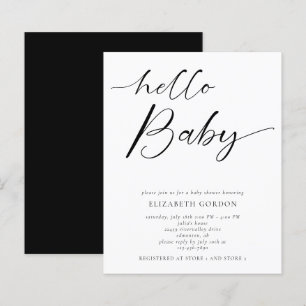 Papier Budget Hello Baby shower Minimal Sexe Noir