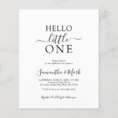 Papier Budget Hello Little One Baby shower Invitation (Devant)
