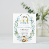 Papier Budget He's A Wild One 1st Birthday Invitation (Debout devant)
