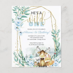 Papier Budget He's A Wild One 1st Birthday Invitation