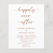 Papier Budget Heureux Jamais Après Mariage Boho Script (Devant)