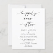 Papier Budget Heureux Jamais après Mariage minimal Élégan (Devant)