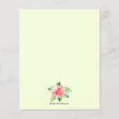 Papier Budget Hibiscus tropicaux Invitations d'anniversai (Dos)