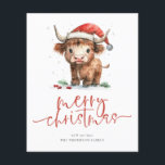 Papier Budget Highland Cow 2026 Calendrier Joyeux Noël<br><div class="desc">Budget mignon Santa Hat Highland Cow 2026 Calendrier Joyeux Noël. Un prix réduit de 4, 5 x 5, 6 pouces semi-brillant de 110 livres, semblable en épaisseur à une carte postale. Il y a UN par feuille. La gentillesse festive pour vos souhaits de vacances, avec ce design amusant avec une...</div>