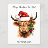 Papier Budget Highland Cow Joyeux Noël à MOO Holiday (Devant)