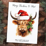 Papier Budget Highland Cow Joyeux Noël à MOO Holiday<br><div class="desc">Vous cherchez une façon unique et adorable d'envoyer vos voeux de Noël cette année ? Ne cherchez pas plus loin que nos cartes de Noël de vache et de veau des montagnes! Dotées d'un design joli et festif, ces cartes sont parfaites pour les amateurs de vaches, de pays et d'occident....</div>