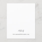 Papier Budget Hiver Blanc Floral & Pin Mariage Wreath (Dos)