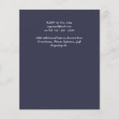 Papier BUDGET Hiver Bleu Chardon Mariage Invite (Dos)