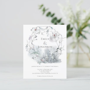 Papier Budget Hiver Faire-part de mariage des baies de fe