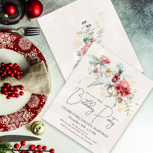 Papier Budget hiver Fleurs d'aquarelle 100e anniversaire