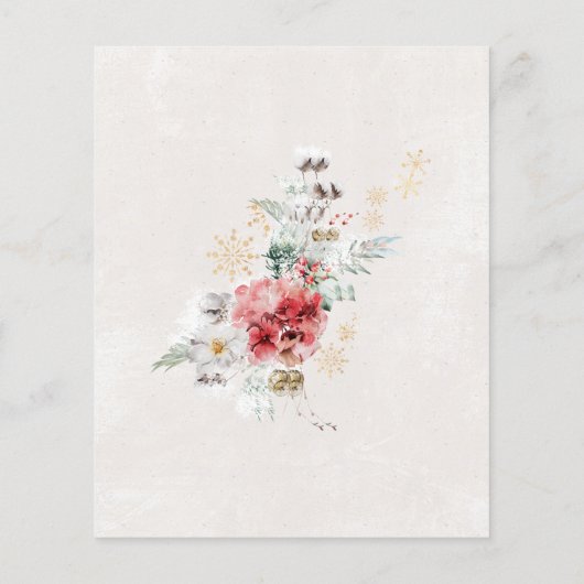 Papier Budget hiver Fleurs d'aquarelle 40e anniversaire (Dos)