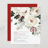 Papier Budget hiver Noël Invitation de la douche nuptiale (Devant / Derrière)