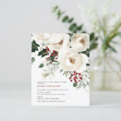 Papier Budget hiver Noël Invitation de la douche nuptiale (Debout devant)