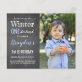 Papier Budget Hiver Onederland 1er Anniversaire Invitatio (Devant)