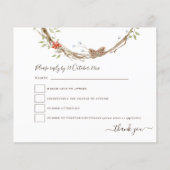 Papier Budget Hiver Pines Berries Festive Mariage RSVP (Devant)