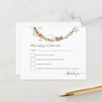 Budget Hiver Pines Berries Festive Mariage RSVP