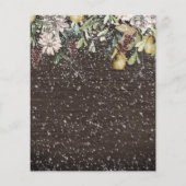 Papier Budget hiver Rustique Faire-part de mariage neigeu (Dos)