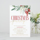 Papier Budget Holly Botanical Corporate Christmas Party  (Debout devant)