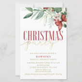 Papier Budget Holly Botanical Corporate Christmas Party  (Devant)