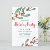 Papier Budget Holly Company Fête Invitation (Debout devant)